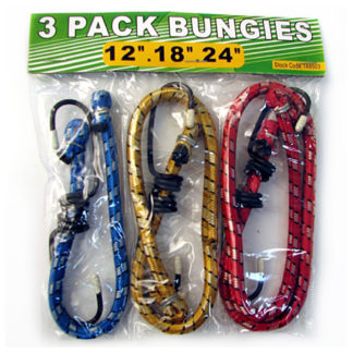 11850 Bungee Cord 3 pk. (12",18",& 24")